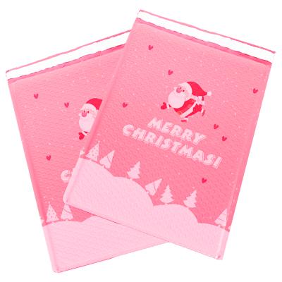 China Shock Proof Polymailer Bag Recyclable High Quality And Cheap Interesting Printing Christmas Bubble Custom Mailing Advertisement for sale