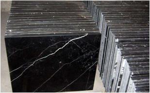 China Natural Split Marble Stone Tile , Black Marble Kitchen Floor Tiles for sale