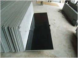 China Black Granite Tile Countertop / Absolute Black Granite Tile 12x12 for sale