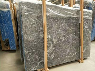 China Decorative Grey Marble Floor Tiles Pattern Polished With White Veins for sale