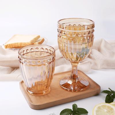 China SXGC Shanxi 2021 new elegant SXGC Shanxi wine glass lead free embossed set embossed pattern wine glasses for sale