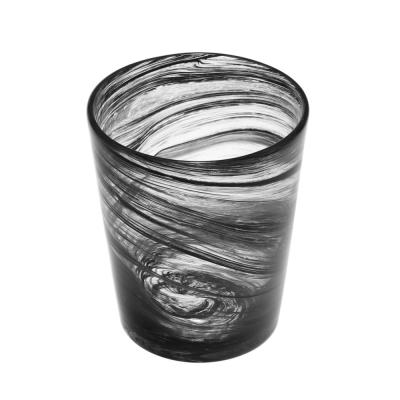 China New Design Cup Drinking Glass Mexican Style Glassware Contemporary Mexican Style Black Drinking Glassware for sale