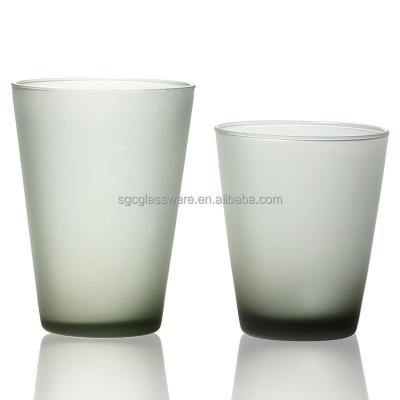 China Viable Wholesale Colored Frosted Glass Mugs for sale