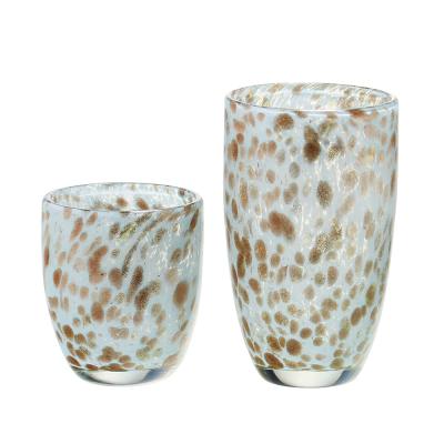 China Wholesale Minimalist Thick DOF Glass Tumbler Sets With Point Milk Juice Colored Wine Glass for sale