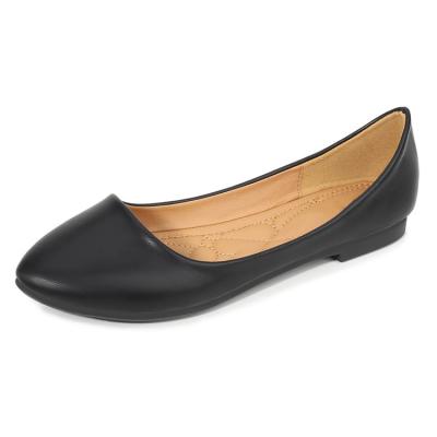 China 2020 Anti-slippery Pure Color Pointed For Women Office Flat Shoes for sale