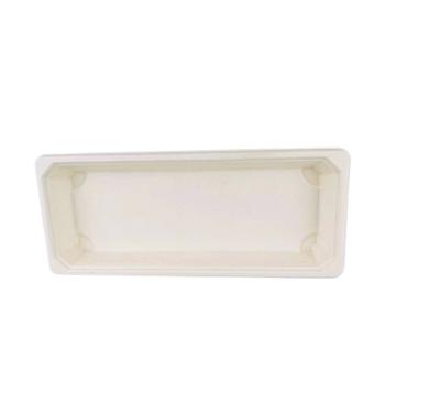 China Biodegradable Sugarcane Bagasse To Go Boxing To Pulp Eco Friendly Disposable Dishes And Bagasse Paper 7inch Sushi Dishes for sale