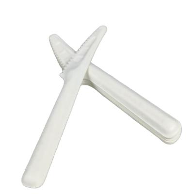 China Eco-friendly Biodegradable Cutlery Knife Bagasse Paper Cutter Disposable Knife for sale