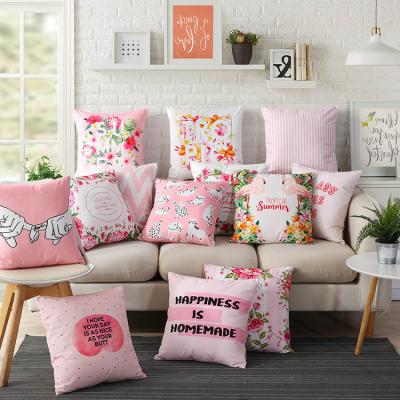 China FabExcel Plain Many Design Pink Velvet Print Cushion Covers Home Decorative for sale