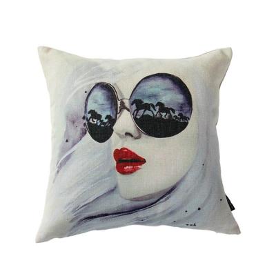 China Single Sublimation Blank Throw Scatter Pillow Case Polyester Printed Single Cotton Linen Cushion Covers Decorative for sale