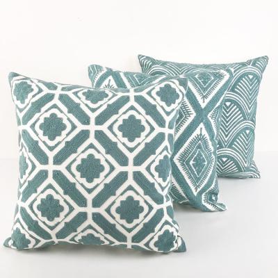 China Plain New Arrival Designer Nordic Custom Pillow Embroidered Cotton Cushion Cover for sale