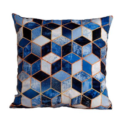 China Plain FabExcel Custom Geometric Patterns Velvet Cushion Covers Nordic Decorative High Quality for sale