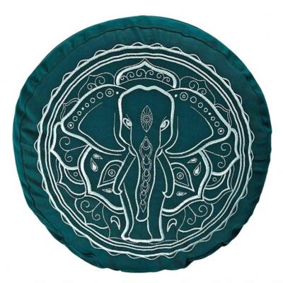 China Custom Embroidered Buti Yoga Round Floor Zafu Buckwheat Meditation Anti-Decubitus Cushion for sale