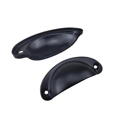 China Shell Shape Wholesale Black Shell form antique furniture drawer pull knobs for dresser for sale