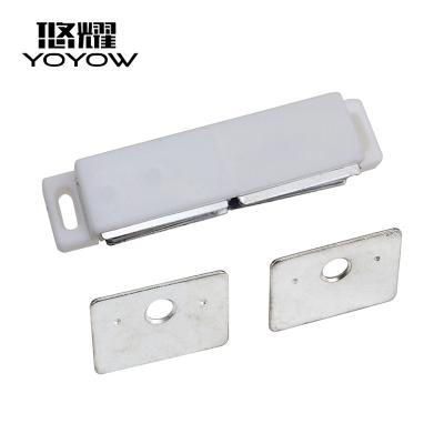 China Double Strong Magnetic Plastic Cabinet Door Hook Magnetic White for sale