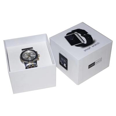 China OEM Styles Custom Fashion Jewelry Display Packaging Black White Smart Phone Cases Apple Watch Bracelet Band Package Gift Paper Boxes With Logo for sale