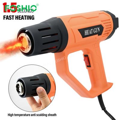 China Temperature Adjustable Foshio Design LCD Display Hot Air Gun Heat Blower Gun for sale