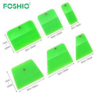 China soft & Foshio 6Pcs/Pack Durable Glass Soft Silicone Vinyl Wrap Green PPF Rubber Auto Squeegee With Magnet for sale