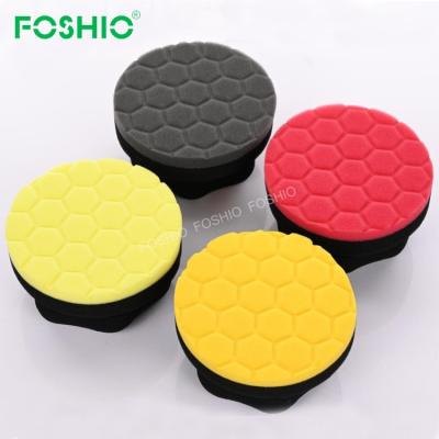 China Foshio Car Care Manufacturers Perfect Sponge Foam Polishing Handheld Polishing Wax Pad for sale