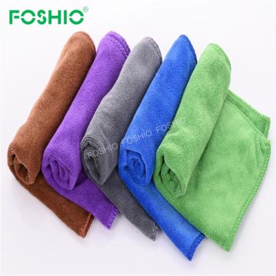 China Foshio 30x30CM Wholesale Price Microfiber Wash Station Quick Dry Cleaning Towel for sale