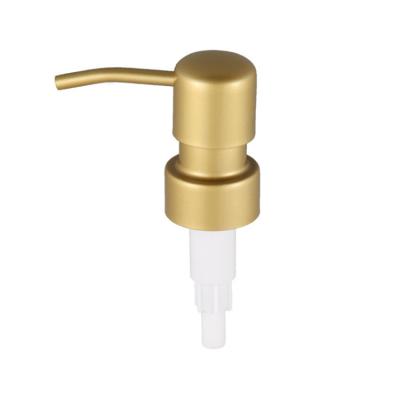 China Gold Pilfer Proof Luxury Metal Hand Lotion Dispenser Smooth Stainless Steel Pump for sale