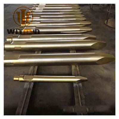 China Construction Material Shops Excavator Breaker Tools Hydraulic Breaker Hammer Chisel Rock Chisel V32/V45/V55/V65 for sale