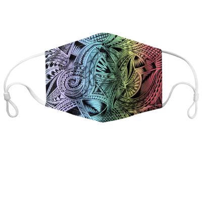 China Lightweight Wholesale Super Quality Filter Polynesia Custom Pocket Printed Washable Reusable Face Mask Cloth Cloth Mask Party Mask for sale