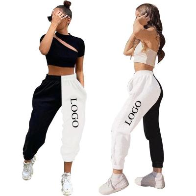 China 2021 Spring Summer Loose Two Color Custom Casual Sports Pants Sweat Jogging Girls Harem Pants Breathable Harem Pants For Women for sale