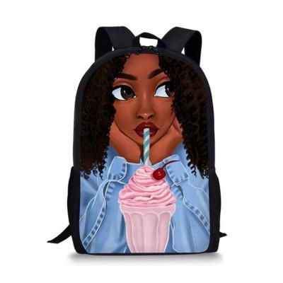 China OTHER 2020 Black African Latest Art Girls Printing Kids Bags Mochilas Escolares School Bags Kids Backpacks For Teenagers Girls for sale