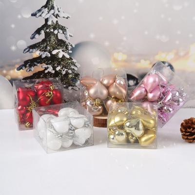 China Beautiful Plastic Boxed Ornaments Durable Material Decorative Christmas Heart for sale