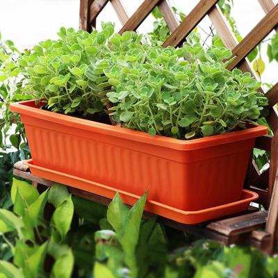 China Factory Durable Material Saucer Planters Rectangle Plant Plastic Flower Pot Tray for sale