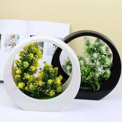 China 2022 New Product Durable Material Garden Pot Made In China White Plastic Flower Pot for sale