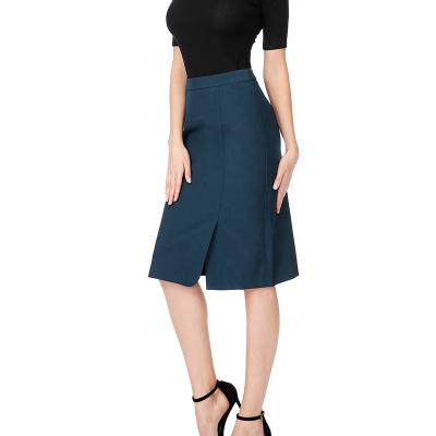 China Plus Size Women's Ponte Stretch Office Pencil Skirt Premium Nylon Made Below Knee Customization for sale