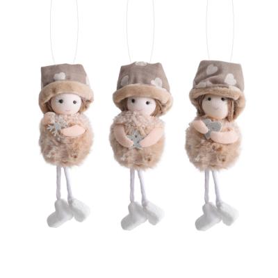 China Angel Girls Plush Christmas Gonks Christmas Ornament Toys Atmosphere Christmas Gifts Dolls For Kids Christmas Tree Hanging Ornaments for sale