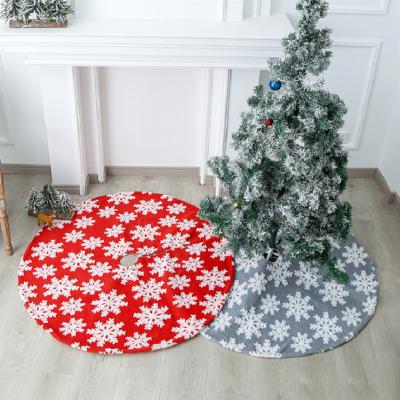 China Hot Sale Chirstmas Decor Snowflake Pattern Christmas Tree Skirt For Christmas Home Decorations High Quality Velvet Christmas Tree Ornaments for sale