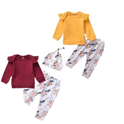 China Formal Newborn 4pcs Baby Girls Clothes Overalls Romper Jumpsuit Long Pants Outfits Set Baby Outfit 4pcs Set for sale