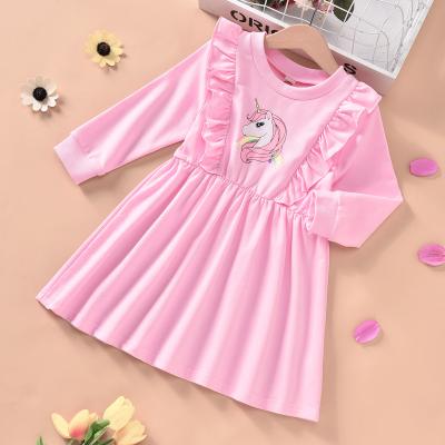 China Fashionable Autumn Kids Dress 2021 New Style Baby Long Sleeve Breathable Dress Infants Girls Dress for sale