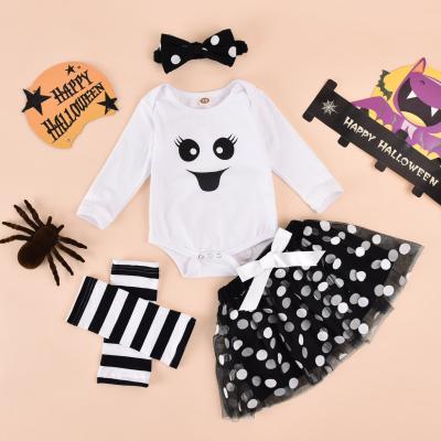 China Summer Sustainable Baby Outfits 4pcs Costume For Girls Dress Cotton Baby Dress Birthday Dress Up Party Costumes for sale