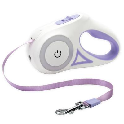 China Lights Hot-selling Automatic Retractable Lighted Dog Leash for sale