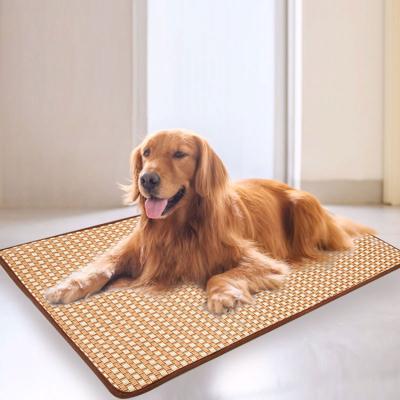 China 2021 Hot Sale Travel Amazon Summer Pet Mat Dog Ice Mat Woven Mat for sale