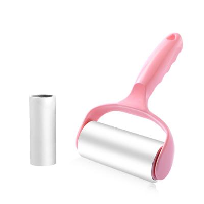 China Sustainable Travel Carry Eco-Friendly Sticky Dust Remover Clothes Mini Lint Roller Pet Hair Remover Roller Fiber for sale