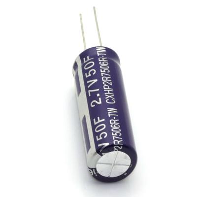 China Brand new original high quality super capacitor 3.3F 4.0F 4.7F 10F 20F 30F CDA 18*40 2.7V 50F consumer electronics power source/power farad capacitor for sale