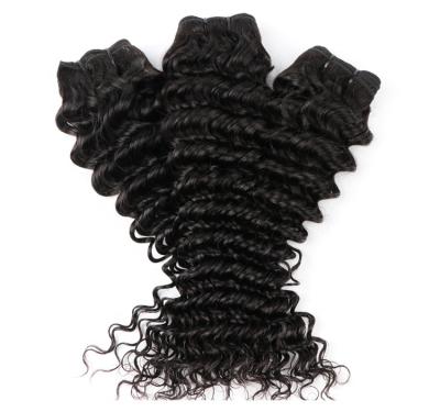 China Raw Deep Wave Deep Wave Hair Bundles With Closure Brazilian Hair Extensions Virgin Hair Weave Bundles for sale