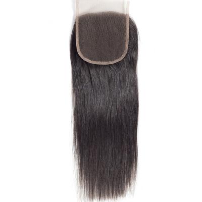 China 100% Unprocessed Human Hair Bundles Wholesale 4x4 5x5 6x6 Transparent Brazilian Straight Remy Human Hair Lace Closure Virgin Straight Human Hair for sale