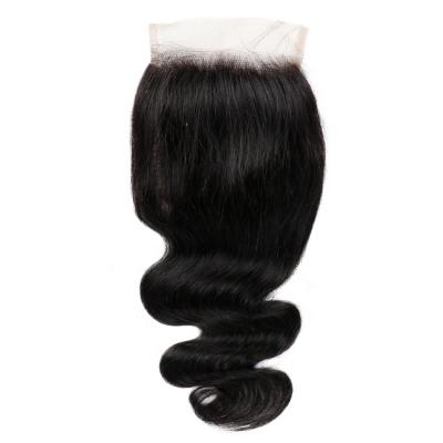 China 100% Unprocessed Hair Bundles Bulk Sale Preplucked Human Hair Lace Closure 2x6 4x6 Lace Up Closure 5x5 6x6 7x7 Full Size Lace Closure Body Straight With Baby Hair for sale