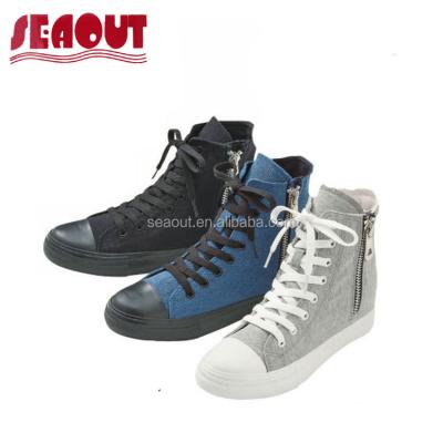 China Simple Design Canvas Outdoor Slip-Resistant High Tops All Matches Shoes For Woman for sale