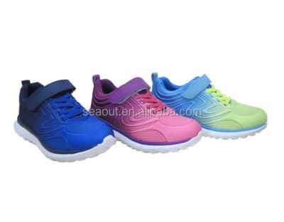 China 2018 Latest EVA Hot-pressing Technology Dyed Knotting Kid Sport Shoes for sale