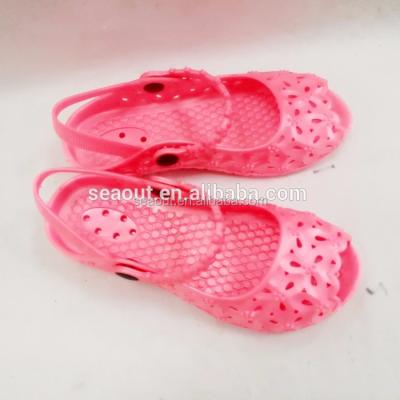 China Good Flexibility 2017 New Design Factory Soft Plastic PVC Girl Jelly Pink Sandals for sale