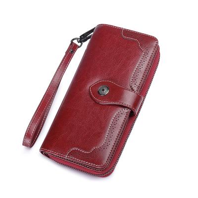 China NATIONAL Fashionable Sendefn Purse Anti Theft Long Wallet With Genuine Leather For Women for sale