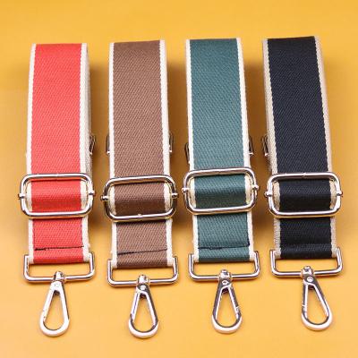 China Custom Computer Backpack Belt Comfort Hook Color Stripe Cross - Webbed Belt Bag 38mm Wide Adjustable Body Bag Shoulder Strap Replacement Bag for sale