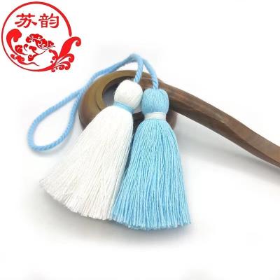 China Colorful Mobile Phone Tassel Cotton Double End Tassel Rope Beautifully Decorated Charm Bohemian Tassel for sale